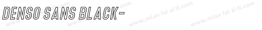 Denso Sans Black字体转换
